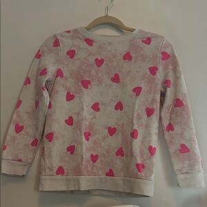 Cat & Jack Pink Heart Tie-Dye Sweatshirt